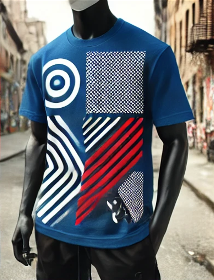 Blue Abstract Tee