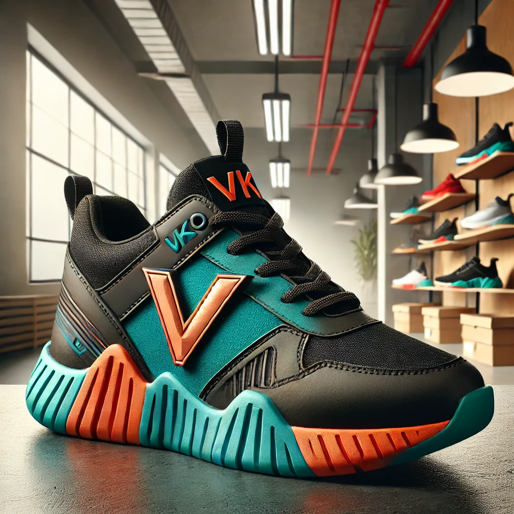 Chunky Sneakers Black Teal Orange