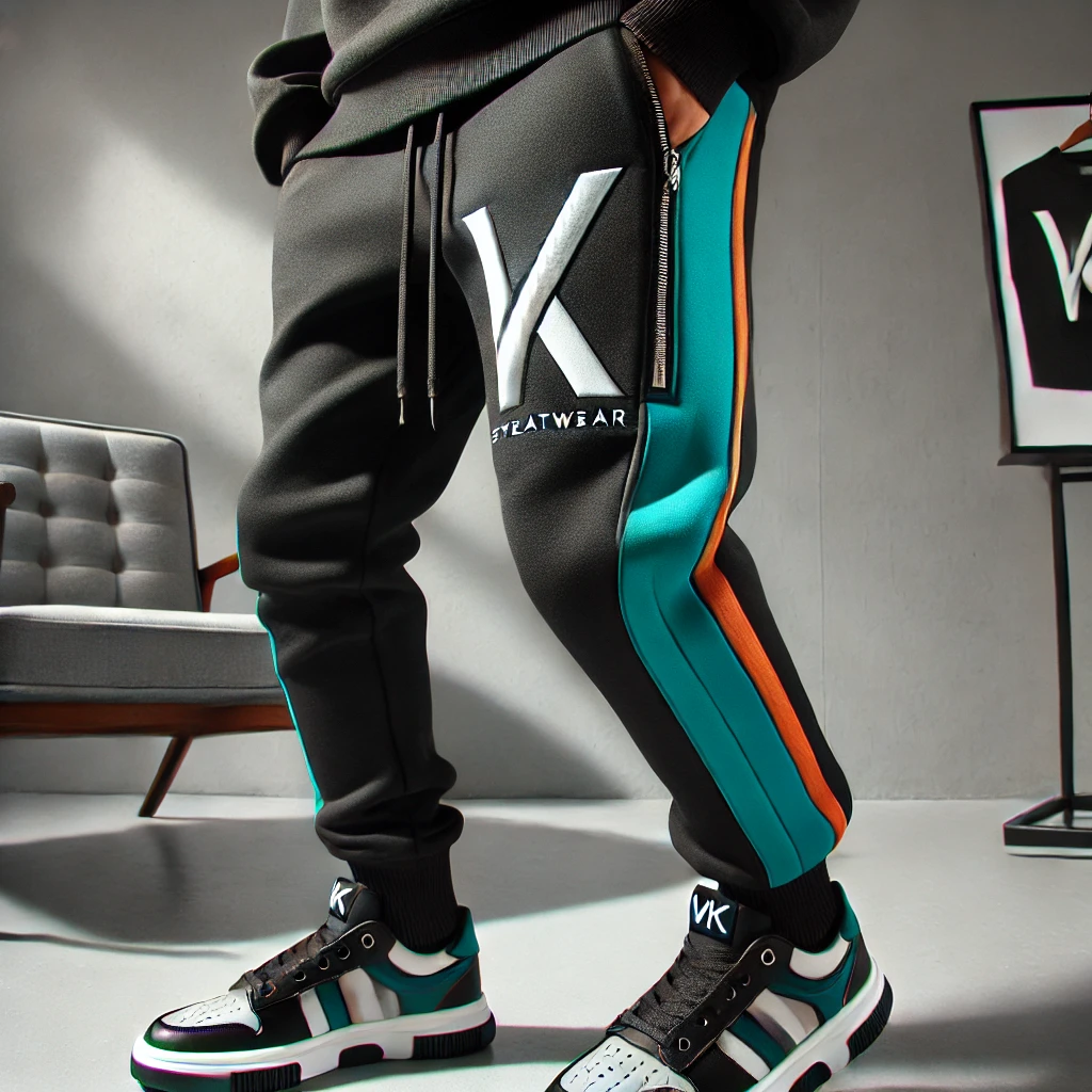 Black Teal Orange Sweatpants