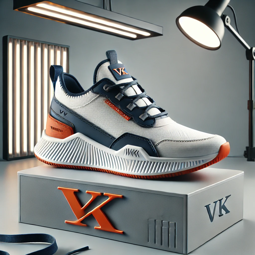 White Navy Orange Trainer